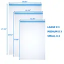 DTK Lot de 10 sacs de compression pliables gain de place pour le voyage (4 jumbo, 6 moyen/petit), sans aspirateur, pour le voyage et le trek image 4