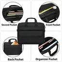 Laptop Bag 17 Inch， Briefcase Men Large Work Bag Office Business Notebook Bag Waterproof Laptop Bag for Work Travel Gifts for Men， Black， New Year Sale ， Top gift picks image 1