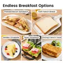 ochama Machine à Sandwich 750W Antiadhésif, Chauffe Double Face, Grille-Pain avec Plaques Fixes, Appareil à Petit-Déjeuner pour Croque-Monsieur et Panini image 2