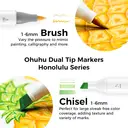 Ohuhu Dual Tipped with Brush and Chisel Tips, 120 colours image 3