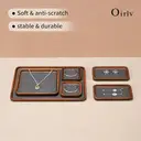 Oirlv jewelry tray display organizer bracele luxury wood, Flat jewelry Jewellery Drawer trays Removable Dividers for Rings Earring Necklace Storage Display, 1pcs image 3