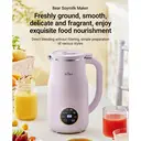 Bear DJJ-E02J1 Machine à lait de soja violet pour 1-3 personnes - 600 ml image 1