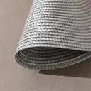 PP Single-Color Placemat Light Gray，Set of 6 Round Braided Placemats Table Mats for Dining Tables Washable Non-Slip Place Mats 15 inch for Home Decoration image 6
