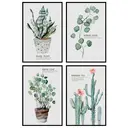 Polygonal bordered plant and flower art magic picture, peelable and stickable 3D three-dimensional wall sticker, decorative PVC home decoration, suitable for living room, bedroom, TV, sofa background wall,Rectangular black trim A image 0