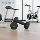 SONGMICSHOME  Ensemble d'haltères hexagonaux en néoprène noir - 2 x 5 kg image 4