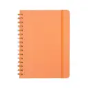 Jubiluu Carnet ligné A5 à spirales et couverture rigide florale - Beige orange image 0
