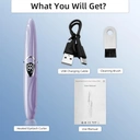 Sunluxy S600 Purple Electric Eyelash Curler, Natural Curling Lasting Styling, LED Temperature and Power Display, Smart Safe Automatic Power-off, Rechargeable Portable Eyelash Curler image 9
