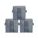 3 Pack Large Capacity Clothes Storage Bags with Clear Window and Handles, Foldable Fabric Closet Organizers image 0