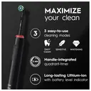 Oral-B Pro 3500 Electric Toothbrush Floral Design Edition, 1 Replacement Brush & Travel Case, Pressure Control, 3 Cleaning Modes, Long Lasting Battery, Black image 3
