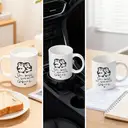 Alphynix 1pc Cute Penguin Couple Mug, 11oz White Ceramic Cup with German Quote "You Are a Beautiful Feeling", Romantic Gift for Boyfriend, Girlfriend image 5