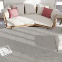 HOMCOM Tapis salon 160 x 120 cm, tapis à poils épais géométrique, moelleux et antidérapant, style moderne, pour salon, chambre à coucher, bureau, gris image 4