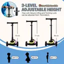 Neuleb  YFQ  Kids Scooter for Boys Girls Ages 3-10, 3 Wheel Light Up Toddler Kick Scooter with Dynamic LED Modes, Foldable Adjustable Height, Extra Wide Deck, Lean to Steer Outdoor Toy Gift image 1