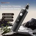 Sparoma 3-in-1 Ear and Nose Hair Trimmer – LED Display | 8500 RPM High-Speed Motor | IPX7 Waterproof | Type-C Rechargeable, Includes Extra Sideburn Trimmer and Eyebrow Trimmer Tips, TC-021 (Black) image 1