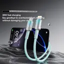 PAVAREAL Q51PD27W Zinc Alloy Fully Compatible Super Fast Charging Data Cable Blue image 3