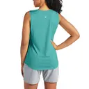 WILLIT Women's Workout Tank Tops Sleeveless Running Yoga Tops Quick Dry Active Shirts Gym Exercise Loose Fit Teal M image 1