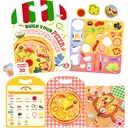 JoyCat 3 Pack Reusable Sticker Books: Farm, Pizza-Making, Weather - 90 Pcs Stickers for Toddlers, Kids Sticker Plane Activities, Road Trip Travel Toys, Birthday Gifts for Boys and Girls image 0