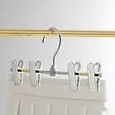 SNSP Trouser Drying Rack, Holder, Clip  Drying Rack Stainless Steel Trouser Clip Trouser Hangin 10pcs Pants Clips image 3