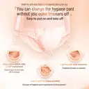 C&S Dolemi "Mao"ning Side-Tab Disposable Period Underwear for Women, Size M-L (4 Pcs) image 1