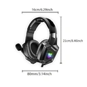 ONIKUMA K8 Gaming Headphones with Flexible HD Mic RGB Light Surround Sound Over-Ear Wired Headset Gamer for PC Gaming Xbox image 2