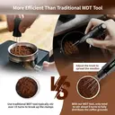 MHW-3BOMBER Outil WDT rétractable, outil de distribution d'espresso avec rangement magnétique, outil de mélange de café à portée réglable pour barista, 0,4 mm 8 aiguilles en acier inoxydable avec 8 supplémentaires, noir, T6188B-OS image 4