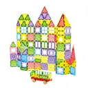 XINQIYUAN Qiyuan Jouet Éducatif Set de Dalles Magnétiques Surface Diamant 7.5cm 100pièces [Mélange aléatoire – Couleurs issues uniquement de la photo principale] image 2