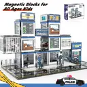 XINQIYUAN Qiyuan Set de Blocs de Construction Commissariat 7.5cm 67pièces Jouet d'Assemblage Magnétique [Mélange aléatoire – Couleurs issues uniquement de la photo principale] image 1