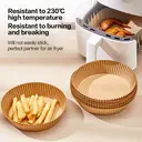 ochama Feuilles Rondes de 16cm pour Friteuse à Air - Papier Sulfurisé Jetable de Qualité Alimentaire, Antiadhésif, Résistant à l’Huile, Facile à Nettoyer, Accessoires de Cuisson, Cuisine, Friture - 200 Feuilles image 3