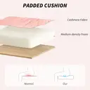 HOMCOM Home Office Chair, Upholstered Sherpa Fleece Desk Chair with Height Adjustable, Tilt Function and 360° Swivel Wheels for Home Office and Study Room, Pink image 3