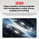 MINISO MS106 kabellose Bluetooth 6.0-Ohrhörer mit hochwertigem klang, IPX5 wassergeschützt, KI-Sprachübersetzung und integriertem Mikrofon; TWS; geeignet für büro, sport, lernen und telefonate image 3
