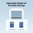 AstroAI Mini Fridge, 4Liter / 6Can AC/DC Portable Thermoelectric Cooler & Warmer for Skincare, Beverage, Food, Home, Office and Car, ETL Listed – White image 6