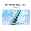 Sunluxy T5 Brosse à dents sonique électrique rechargeable avec 8 têtes de brosse et minuteur intelligent - Noir image 4