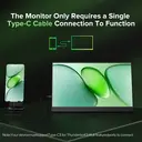 UPERFECT Portable Monitor 15.6", 100% sRGB Laptop Monitor, Built-in Adjustment Stand Speaker VESA, HDTV USB-C Plug & Play Second Screen for Phone Game Console image 4