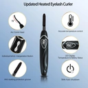 Sunluxy S600 Black Electric Eyelash Curler, Natural Curling Long-Lasting Styling, LED Temperature and Battery Display, Smart Safety Automatic Power-off, Rechargeable Portable Eyelash Curler image 4