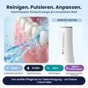 BAIR CARE M11 Munddusche mit UV-Desinfektion (99.9% Bakterienentfernung), 360ml Extra Großer Wassertank, Düsenaufbewahrung, USB-C Wiederaufladbar, 30 Tage Akkulaufzeit, 4 Reinigungsmodi, IPX8 Wasserdicht für Zahnspangen & Reisen image 4