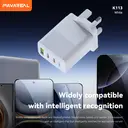 PAVAREAL K113CTC British standard A+C+C 40W charger set (dual flash charging) white image 5