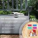 Outsunny Outdoor 2 Seater Garden Bench, Wooden Bench with Storage, Garden Storage Bench with Backrest, Arm Rests for Outdoor Patio Porch, 112 x 84 x 58 cm, Dark Grey image 4