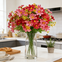 4pcs 11.02in/28cm
Artificial Daisy Mums Flowers Outdoor Plants Fake Silk Flowers No Fade Greenery Shrubs Home Wedding Office Garden Porch Décor(Rose Red) image 2