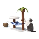 ZEZE Coconut Cat Scratching Post, Vertical Durable Scratcher, Cat Claw Grinding Toy image 0