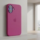 Apple Coque en silicone MagSafe pour iPhone 16, fuchsia image 3