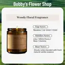 Zooly Silver Lid Cream Jar Scented Candle - Bobby's Flower Shop, 200G, 1PC image 1