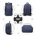 Smart Travel Backpack for 15.6” Laptop with USB Port, Lightweight Anti-Theft Daypack for Work, Study & Daily Commute (Navy) image 1