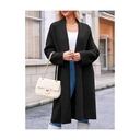 Women's Long Cardigan Sweaters Chunky Open Front Oversized Slouchy Knit Fall Trendy Coatigan Jackets (black, M) image 1