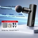 Sunluxy CM20C Electric Handheld Massager Gun – 76W Power, 9-Hour Battery Life, 5 Speed Levels & 4 Massage Heads, Compact Deep Tissue Percussion Massager image 1