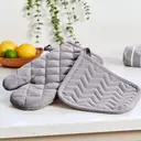 Dexam Single Oven Glove Love Colour 100% Cotton Slate Grey image 6