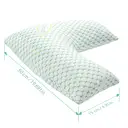 Welskin V-Shaped Maternity Pillow, Soft Air-Layer Fabric, High-Resilience PP Cotton Filling, 19.7×19.7×5.9 in – Model XT-01 image 9