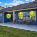 Yuejia Lot de 4 bouquets suspendus de fleurs artificielles en soie liseron jaune clair - 75 cm image 5