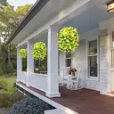 Yuejia Lot de 4 bouquets suspendus de fleurs artificielles en soie liseron jaune - 75 cm image 5