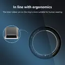 FitAlly Smart Ring Fitness Tracker, Titanium Health Monitoring Ring with Heart Rate, Blood Oxygen, Sleep Tracker & HRV, Activity & Calorie Tracking, Bluetooth 5.1 Smart Ring for iOS & Android, Black Size 8 image 4