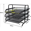 Senhoglb 3 Tier A4 Mesh in Tray，Black, New Year Sale , Top gift picks image 3