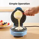 ochama Mini Gaufrier 550W Antiadhésif, Cuisson Uniforme Double Face, Appareil à Petit-Déjeuner Compact pour Gaufres Maison, Cuisine et Goûter image 5